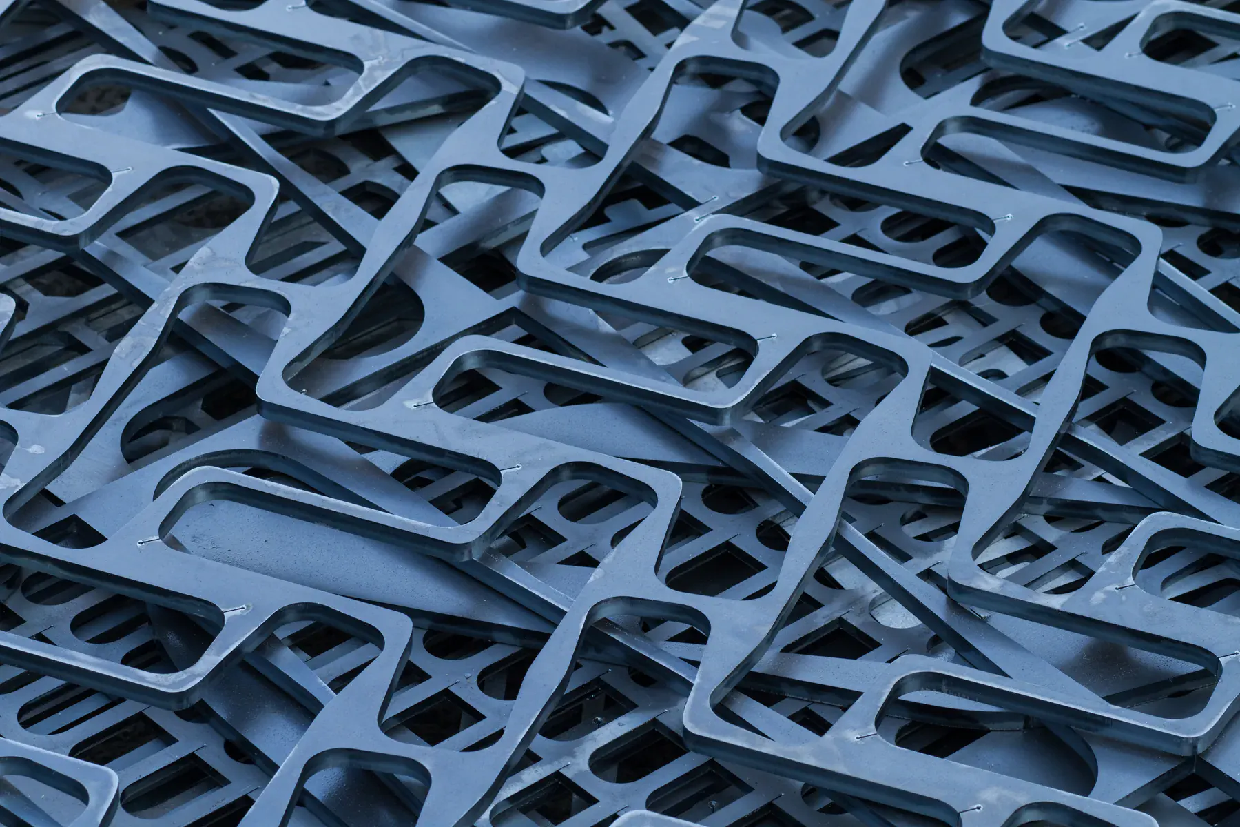 Repeat batch of laser cut mild steel brackets