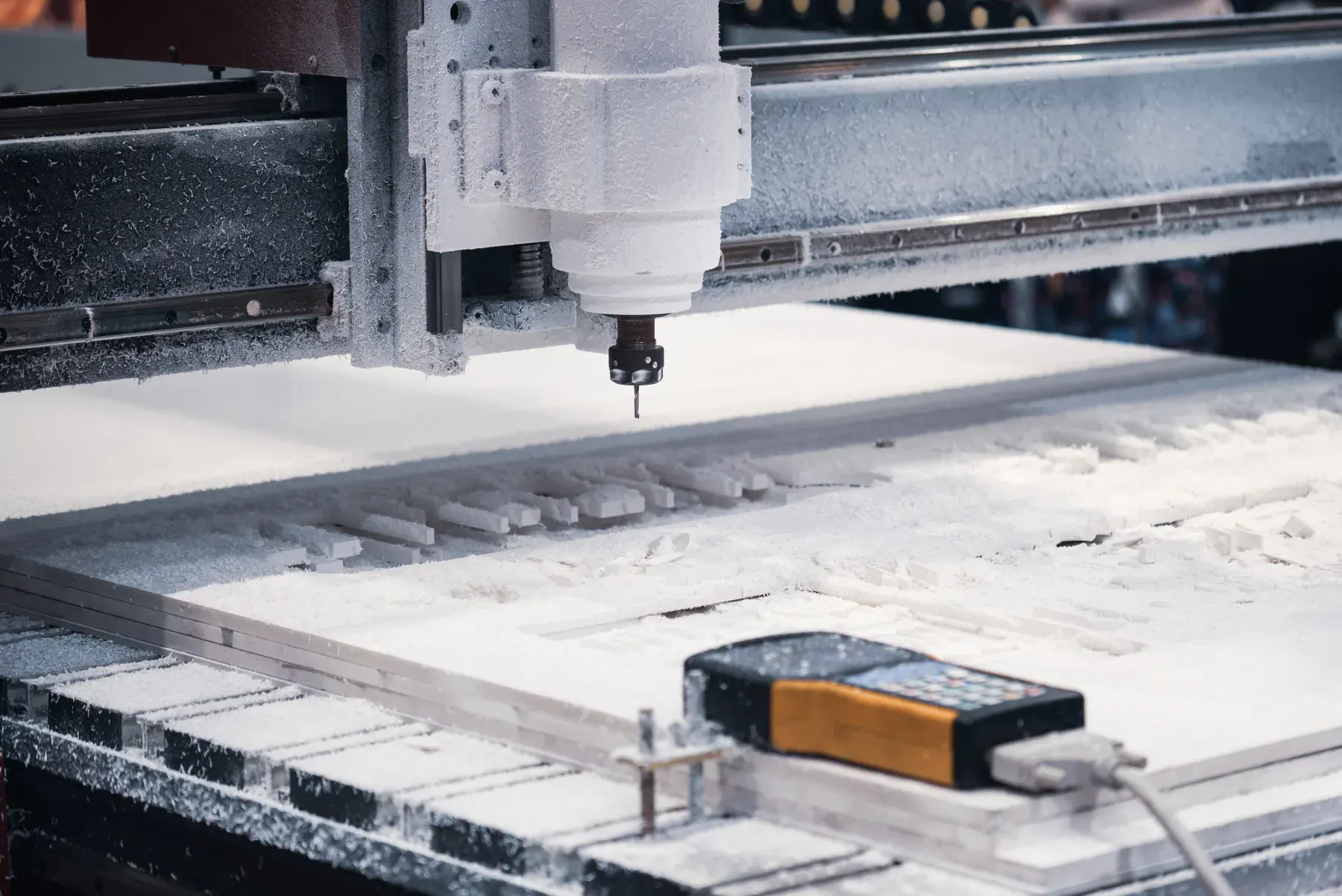 CNC router cutting sheet material